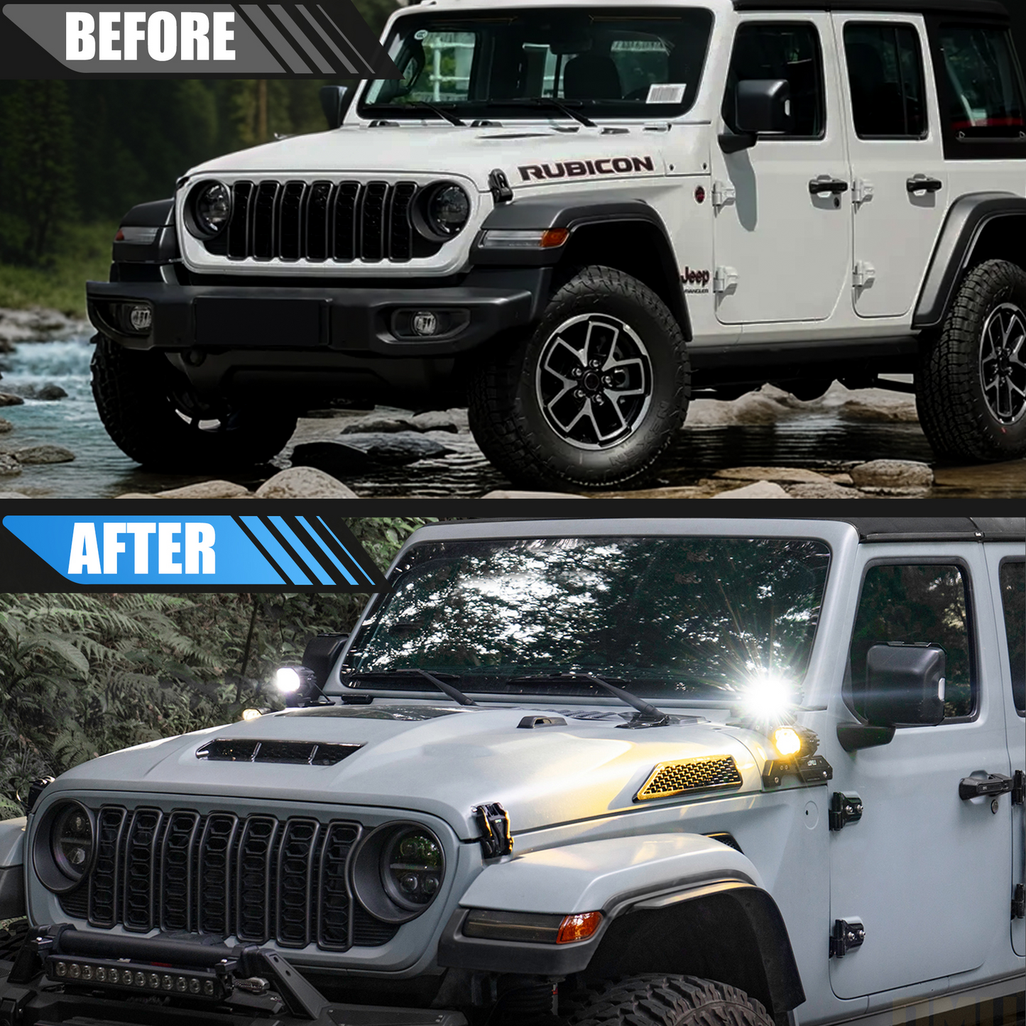 Innantiauto LED A-Pillar Spotlight Driving Lights for Trucks, ATV & Motorcycle