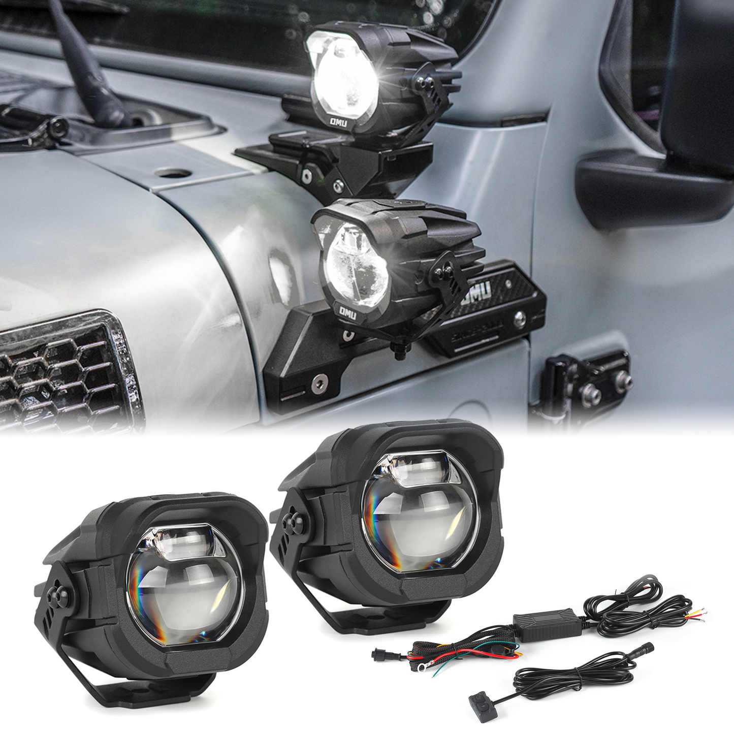 Innantiauto LED A-Pillar Spotlight Driving Lights for Trucks, ATV & Motorcycle