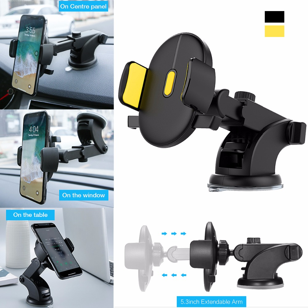 Innantiauto Telescopic Car Phone Holder Mount with Dashboard Suction Cup